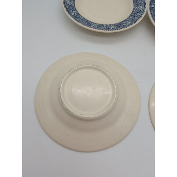 Vintage Homer Laughlin Stratwood Collection Shakespeare Country Saucers Set Of 4 - Picture 4 of 4